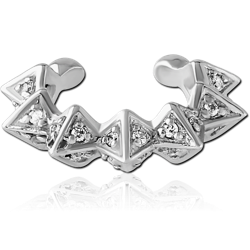 SURGICAL STEEL GRADE 316L JEWELED EAR CUFF