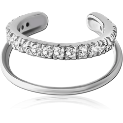 SURGICAL STEEL GRADE 316L JEWELED EAR CUFF
