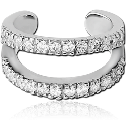 SURGICAL STEEL GRADE 316L JEWELED EAR CUFF