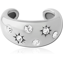 SURGICAL STEEL GRADE 316L  JEWELED EAR CUFF