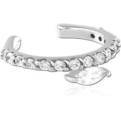SURGICAL STEEL GRADE 316L  JEWELED EAR CUFF