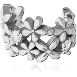 SURGICAL STEEL GRADE 316L  JEWELED EAR CUFF