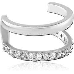 SURGICAL STEEL GRADE 316L JEWELED EAR CUFF