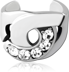 SURGICAL STEEL GRADE 316L JEWELED EAR CUFF