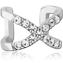 SURGICAL STEEL GRADE 316L JEWELED EAR CUFF