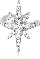 SURGICAL STEEL GRADE 316L JEWELED EAR CUFF