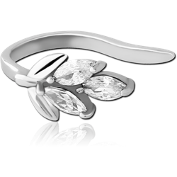 SURGICAL STEEL GRADE 316L JEWELED EAR CUFF