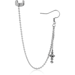 SURGICAL STEEL GRADE 316L JEWELED EAR CUFF