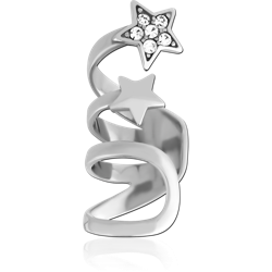 SURGICAL STEEL GRADE 316L JEWELED EAR CUFF