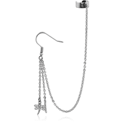 SURGICAL STEEL GRADE 316L JEWELED EAR CUFF