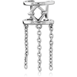 SURGICAL STEEL GRADE 316L EAR CUFF CHAIN