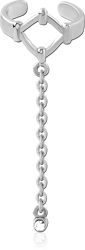 SURGICAL STEEL GRADE 316L EAR CUFF CHAIN