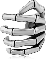 SURGICAL STEEL GRADE 316L EAR CUFF - SKELETON HAND