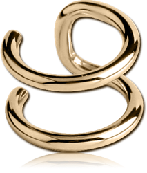 ZIRCON GOLD PVD COATED SURGICAL STEEL GRADE 316L ILLUSION EAR CUFF