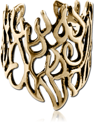 ZIRCON GOLD PVD COATED SURGICAL STEEL GRADE 316L EAR CUFF