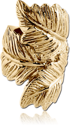 ZIRCON GOLD PVD COATED SURGICAL STEEL GRADE 316L EAR CUFF