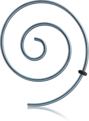 ANODISED SURGICAL STEEL GRADE 316L WIRE EAR SPIRAL
