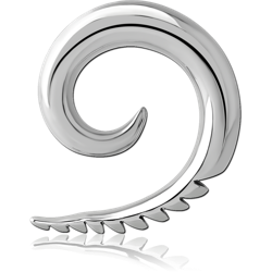 SURGICAL STEEL GRADE 316L FEATHERED EAR SPIRAL