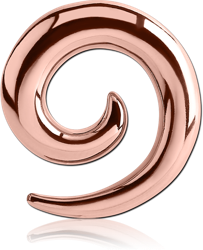 ROSE GOLD PVD COATED SURGICAL STEEL GRADE 316L EAR SPIRAL