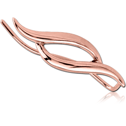 ROSE GOLD PVD COATED SURGICAL STEEL GRADE 316L EAR VINE - RIGHT