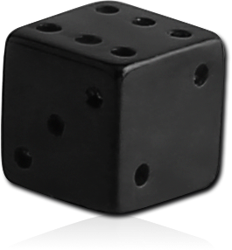 BLACK PVD COATED SURGICAL STEEL GRADE 316L DICE