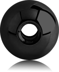 BLACK PVD COATED SURGICAL STEEL GRADE 316L DOUBLE THREADED BALL