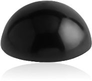 BLACK PVD COATED SURGICAL STEEL GRADE 316L HALF BALL