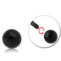 BLACK PVD COATED SURGICAL STEEL GRADE 316L MICRO BALL