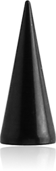 BLACK PVD COATED SURGICAL STEEL GRADE 316L MICRO LONG CONE