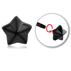 BLACK PVD COATED SURGICAL STEEL GRADE 316L MICRO NAUTICAL STAR ATTACHMENT