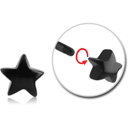 BLACK PVD COATED SURGICAL STEEL GRADE 316L MICRO 3D STAR ATTACHMENT