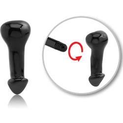 BLACK PVD COATED SURGICAL STEEL GRADE 316L PENIS ATTACHMENT