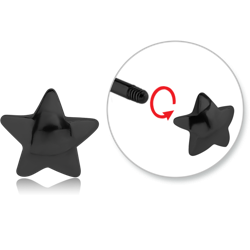 BLACK PVD COATED SURGICAL STEEL GRADE 316L 3D STAR ATTACHMENT
