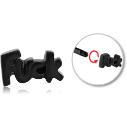 BLACK PVD COATED SURGICAL STEEL GRADE 316L FUCK ATTACHMENT