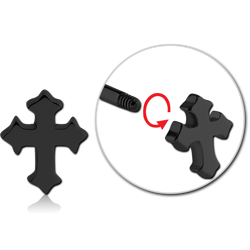 BLACK PVD COATED SURGICAL STEEL GRADE 316L CROSS ATTACHMENT