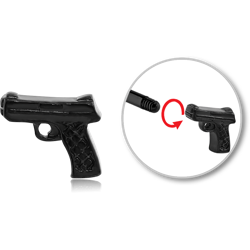 BLACK PVD COATED SURGICAL STEEL GRADE 316L GUN ATTACHMENT