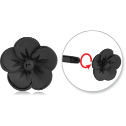 BLACK PVD COATED SURGICAL STEEL GRADE 316L FLOWER ATTACHMENT