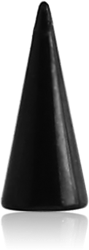 BLACK PVD COATED TITANIUM ALLOY MICRO LONG CONE