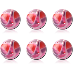 PACK OF 6 UV POLYMER JAW BREAKER BALL