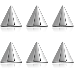 PACK OF 6 SURGICAL STEEL GRADE 316L CONES