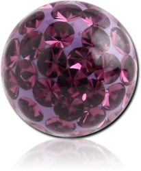 CLEAR EPOXY COATED CRYSTALINE JEWELED BALL