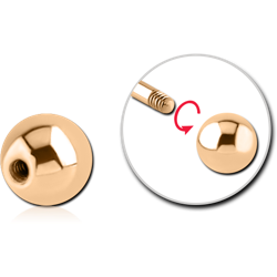 GOLD PVD 18K COATED SURGICAL STEEL GRADE 316L MICRO BALL