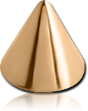 GOLD PVD 18K COATED SURGICAL STEEL GRADE 316L MICRO CONE