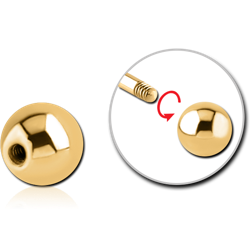 GOLD PVD 18K COATED TITANIUM ALLOY BALL