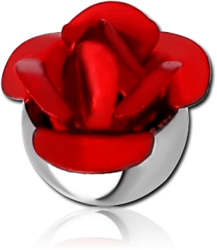 SURGICAL STEEL GRADE 316L BALL WITH GLASS COATED FLOWER