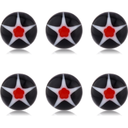 PACK OF 6 UV POLYMER GLITTERING BALLS