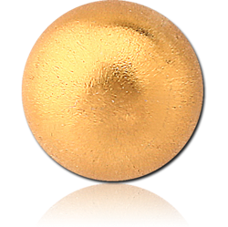 GOLD PVD COATED SURGICAL STEEL GRADE 316L SAND BLAST BALL