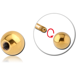 GOLD PVD COATED SURGICAL STEEL GRADE 316L BALL