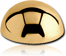 GOLD PVD COATED SURGICAL STEEL GRADE 316L HALF BALL