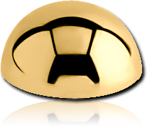 GOLD PVD COATED SURGICAL STEEL GRADE 316L MICRO HALF BAL